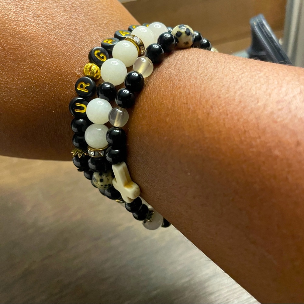 Hand crafted one-of-a-kind bracelet set. - Picture 1 of 3
